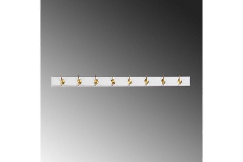 Trekrokke av tre Ranvir Hvit / Gull - 100 x 7 x 8 - Oppbevaring - Klesoppbevaring - Stumtjener