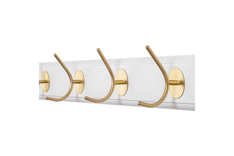 Trekrokke av tre Ranvir Hvit / Gull - 65 x 7 x 8 - Oppbevaring - Klesoppbevaring - Stumtjener