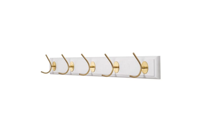 Trekrokke av tre Ranvir Hvit / Gull - 65 x 7 x 8 - Oppbevaring - Klesoppbevaring - Stumtjener