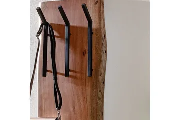 Vegghylle Wohnling Massivt treverk trekanter veggmontert knaggrekke 35X100 cm industriell - Oppbevaring - Klesoppbevaring - Stumtjener - Klesstativ