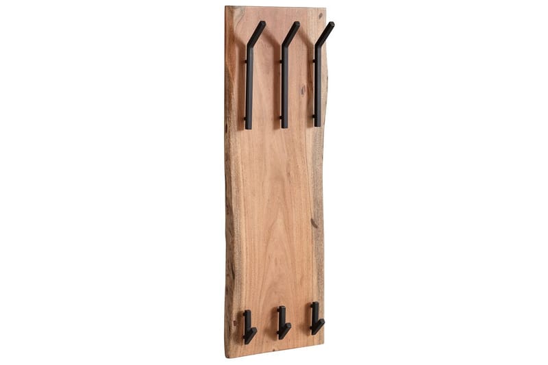 Vegghylle Wohnling Massivt treverk trekanter veggmontert knaggrekke 35X100 cm industriell - Oppbevaring - Klesoppbevaring - Stumtjener - Klesstativ
