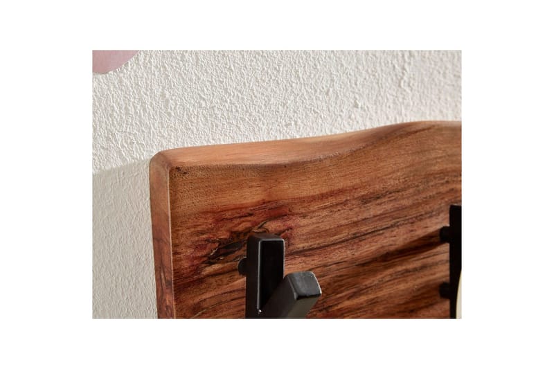 Vegghylle Wohnling Vegghengt knaggrekke i heltre tre kant 60 cm industriell - Oppbevaring - Klesoppbevaring - Stumtjener - Klesstativ