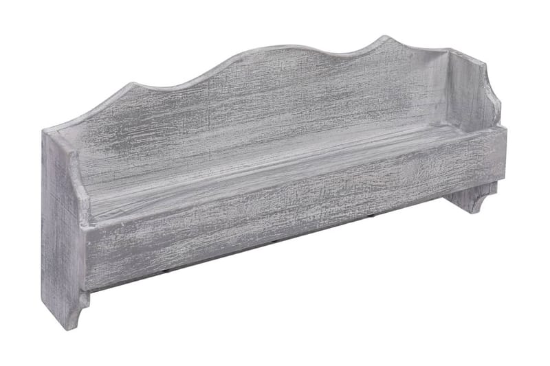 Veggmontert garderobepanel grå 50x10x23 cm tre - Grå - Henge knagg - Stumtjener - Knagger