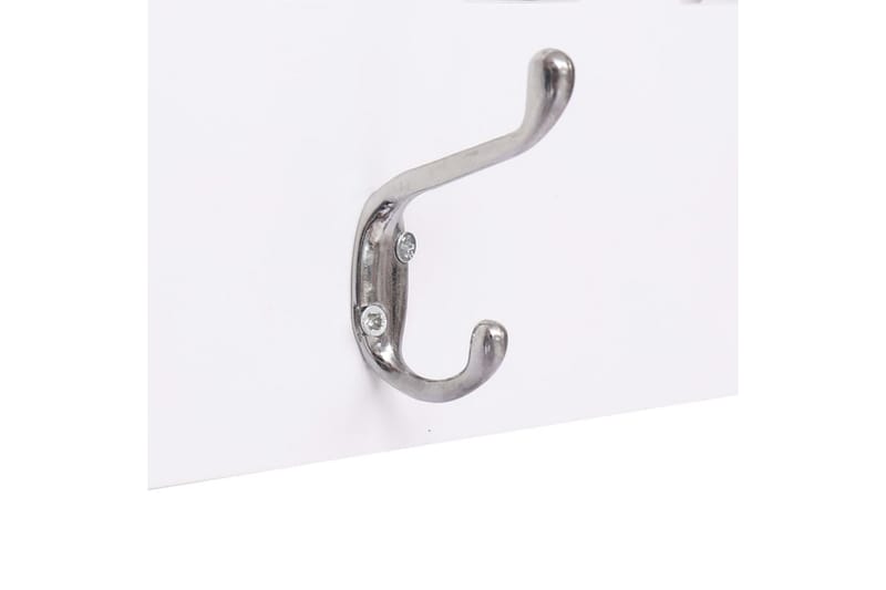 Veggmontert garderobepanel WELCOME hvit 74x29,5 cm - Hvit - Oppbevaring - Klesoppbevaring - Stumtjener - Henge knagg