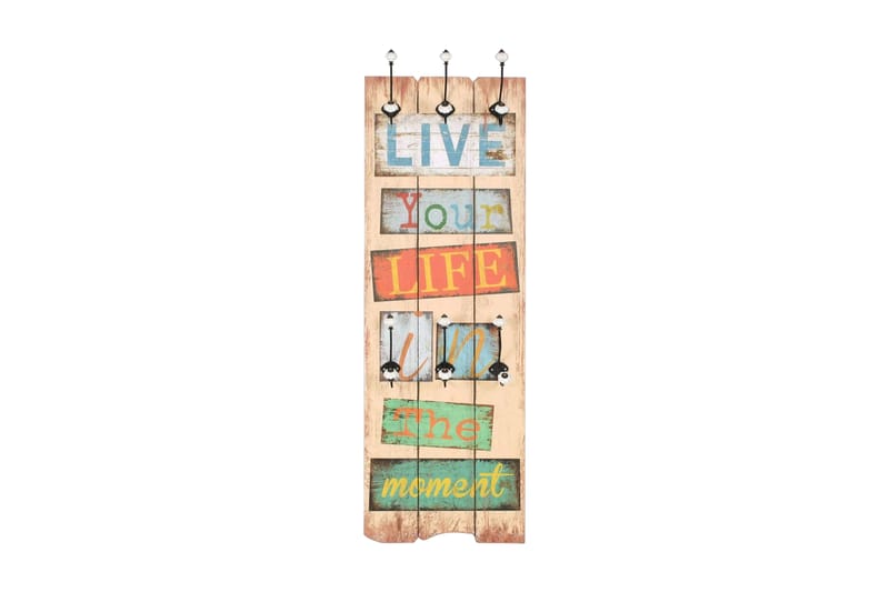 Veggmontert klesstativ med 6 kroker 120x40 cm LIVE LIFE - Multi - Oppbevaring - Klesoppbevaring - Stumtjener - Henge knagg