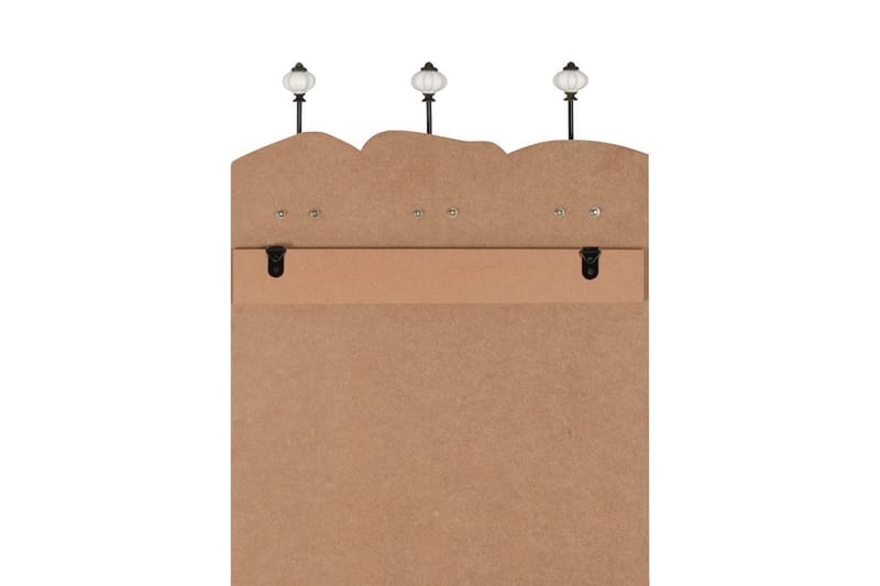 Veggmontert klesstativ med 6 kroker 120x40 cm LOVE LIVE - Svart/Hvit - Oppbevaring - Klesoppbevaring - Stumtjener - Henge knagg