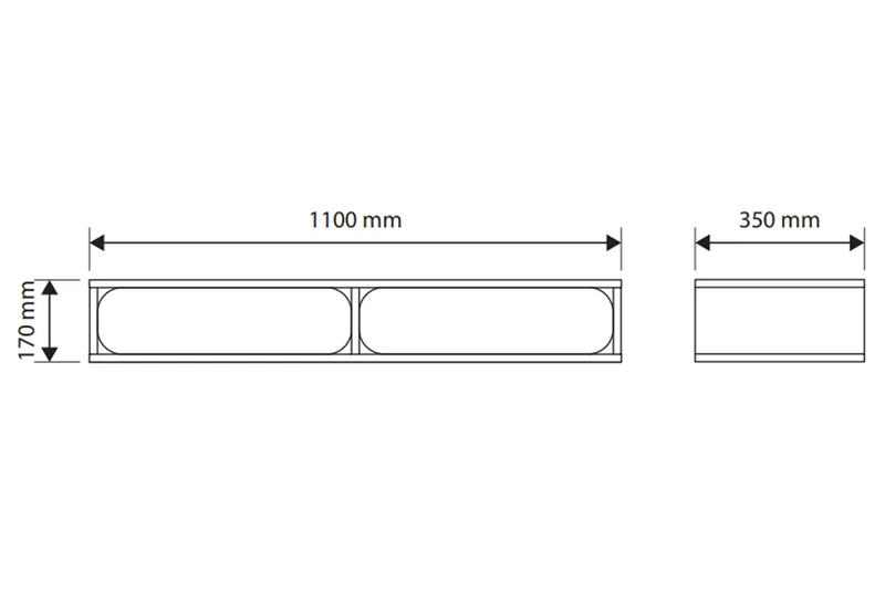 Marinport Veggskap 110 cm - Beige - Oppbevaring - Vegghengt oppbevaring