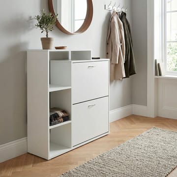 Noraro skoskap 85 cm - hvit og krom - Oppbevaring - Gangoppbevaring