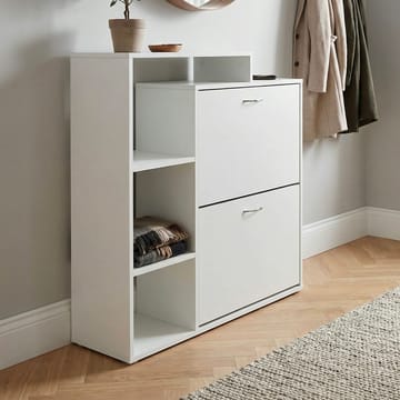 Noraro skoskap 85 cm - hvit og krom - Oppbevaring - Gangoppbevaring