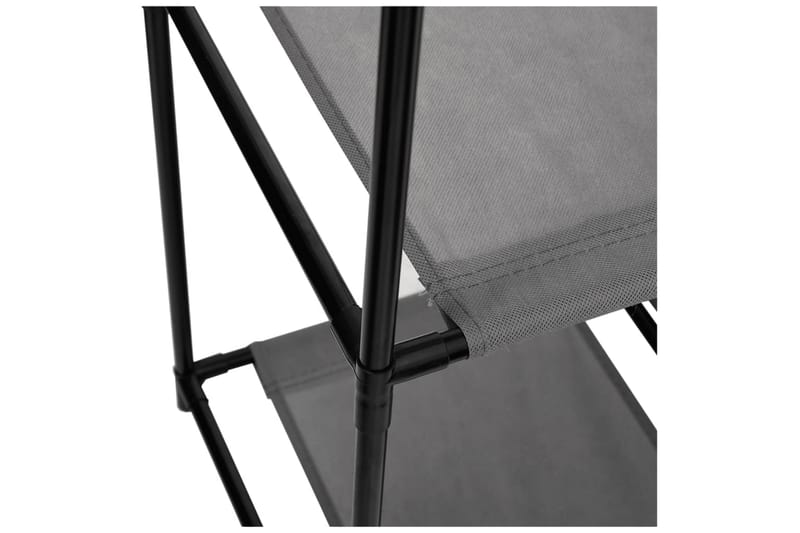 beBasic Oppbevaringsskap med 4 stoffkurver grå 63x30x71 cm stål - GrÃ¥ - Oppbevaring - Oppbevaring til småting - Oppbevaringsbokser