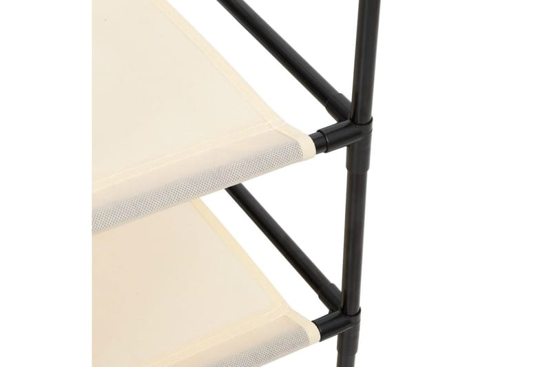 beBasic Oppbevaringsskap med 4 stoffkurver kremhvit 63x30x71 cm stål - Krem - Oppbevaring - Oppbevaring til småting - Oppbevaringsbokser