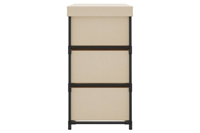 beBasic Oppbevaringsskap med 6 skuffer 55x29x55 cm kremhvit stål - Krem - Oppbevaring - Oppbevaring til småting - Oppbevaringsbokser