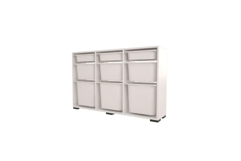 Flerbruks Kapasitetskap Belna Hvit - Hvit - Oppbevaring - Oppbevaring til småting - Oppbevaringsbokser