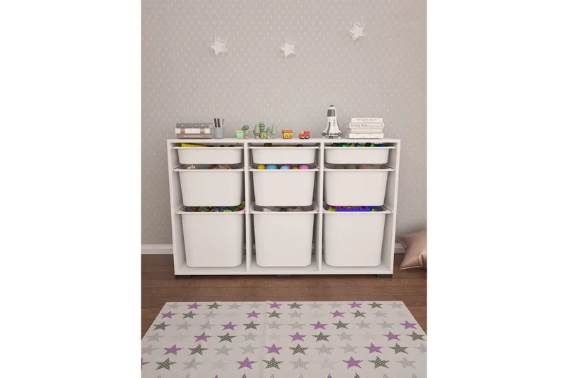 Flerbruks Kapasitetskap Belna Hvit - Hvit - Oppbevaring - Oppbevaring til småting - Oppbevaringsbokser