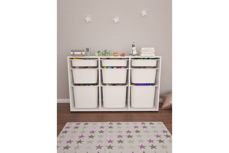 Flerbruks Kapasitetskap Belna Hvit - Hvit - Oppbevaring - Oppbevaring til småting - Oppbevaringsbokser