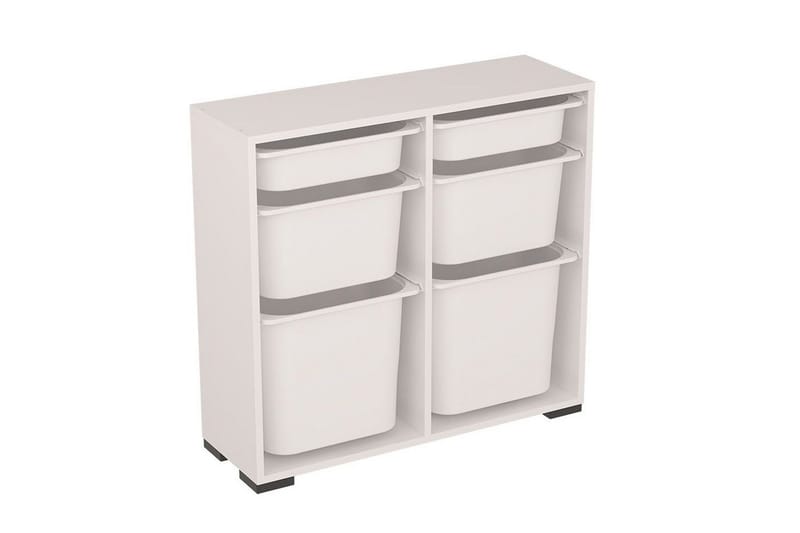 Flerbruks Kapasitetskap Carla Hvit - Hvit - Oppbevaring - Oppbevaring til småting - Oppbevaringsbokser