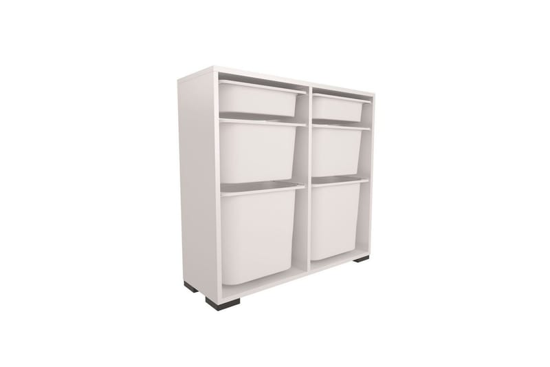 Flerbruks Kapasitetskap Carla Hvit - Hvit - Oppbevaring - Oppbevaring til småting - Oppbevaringsbokser