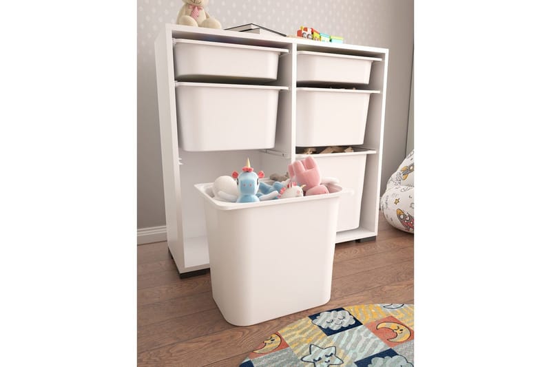 Flerbruks Kapasitetskap Carla Hvit - Hvit - Oppbevaring - Oppbevaring til småting - Oppbevaringsbokser