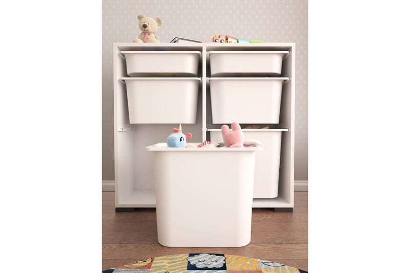 Flerbruks Kapasitetskap Carla Hvit - Hvit - Oppbevaring - Oppbevaring til småting - Oppbevaringsbokser