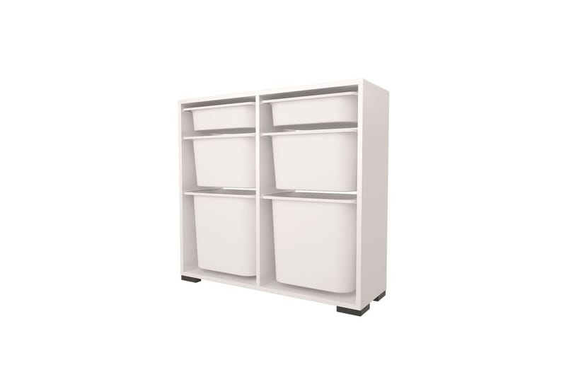 Flerbruks Kapasitetskap Carla Hvit - Hvit - Oppbevaring - Oppbevaring til småting - Oppbevaringsbokser