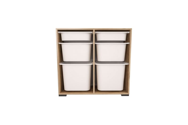 Flerbruks Kapasitetskap Carla Valnøtt Hvit - Valnøtt Hvit - Oppbevaring - Oppbevaring til småting - Oppbevaringsbokser