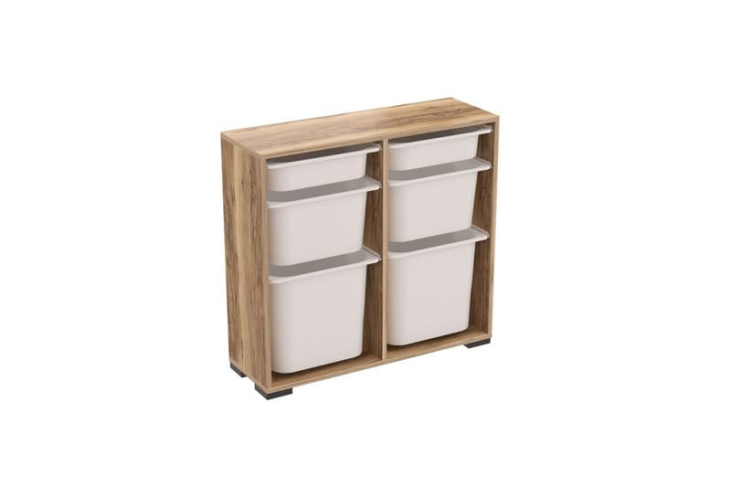 Flerbruks Kapasitetskap Carla Valnøtt Hvit, Valnøtt Hvit