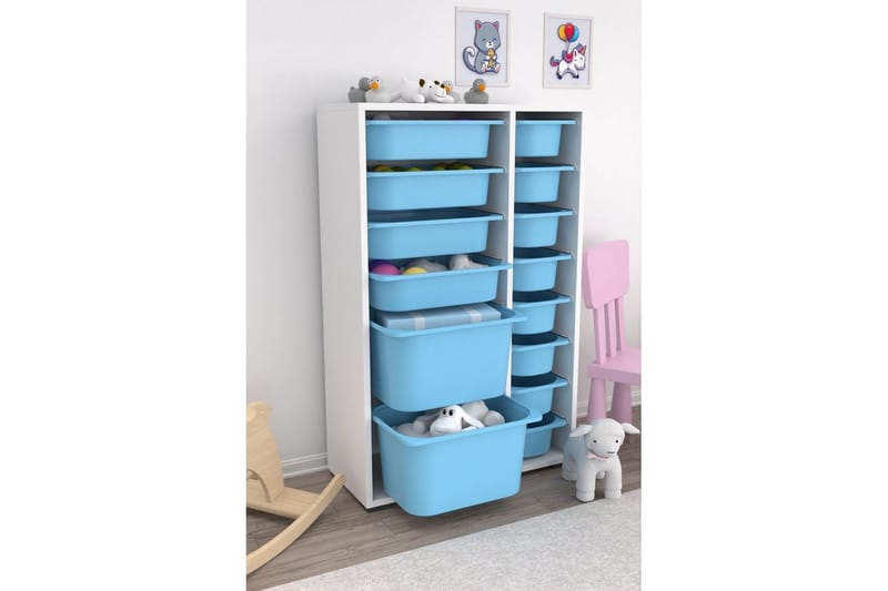Flerbruks Kapasitetskap Kjerne (69,5 x 109 x 30 cm) Blå - Blå - Oppbevaring - Oppbevaring til småting - Oppbevaringsbokser