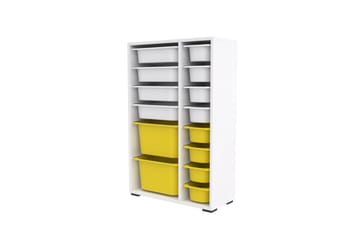 Flerbruks Kapasitetskap Kjerne (69,5 x 109 x 30 cm) Hvit / Gul