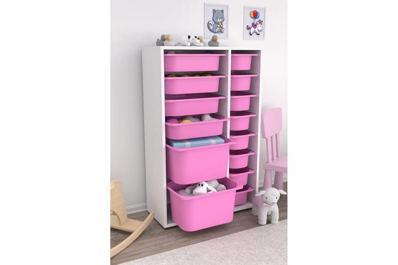 Flerbruks Kapasitetskap Kjerne (69,5 x 109 x 30 cm) Veyaa - Pienk - Oppbevaring - Oppbevaring til småting - Oppbevaringsbokser