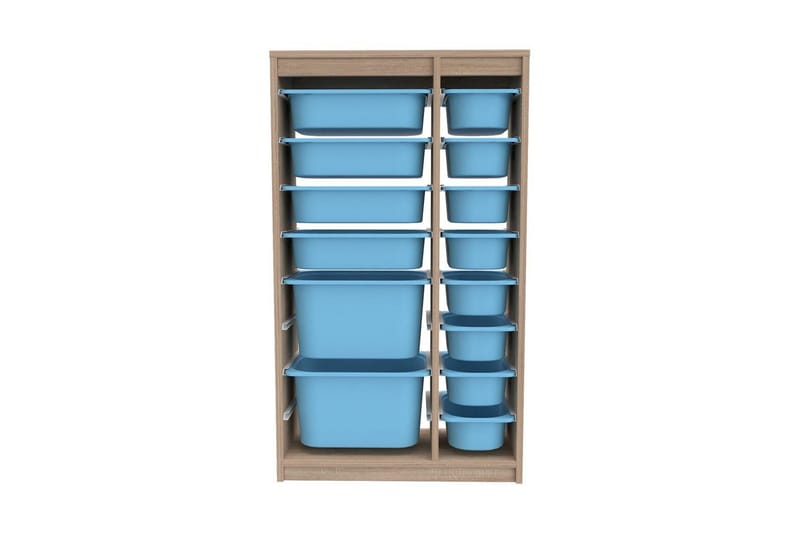 Flerbruks Kapasitetskap Montana (69 x 112,2 x 29,6 cm) Sonomo / Blå, Sonomo / Blå