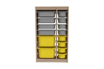 Flerbruks Kapasitetskap Montana (69 x 112,2 x 29,6 cm) Sonomo Grå / Gul