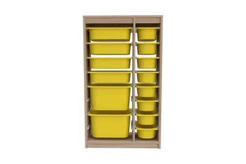 Flerbruks Kapasitetskap Montana (69 x 112,2 x 29,6 cm) Sonomo / Gul