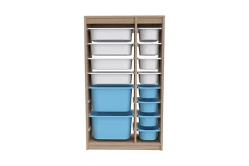 Flerbruks Kapasitetskap Montana (69 x 112,2 x 29,6 cm) Sonomo Hvit / Blå