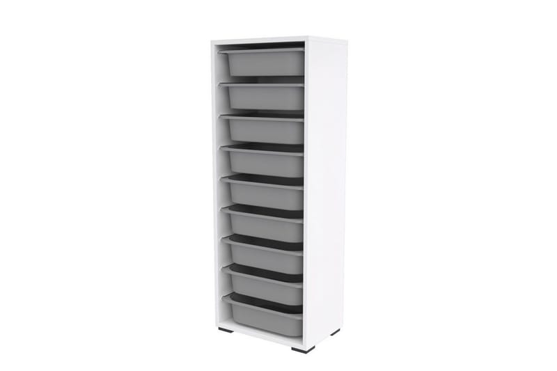 Flerbruks Kapasitetskap Stribor Hvit / Grå, Hvit / Grå