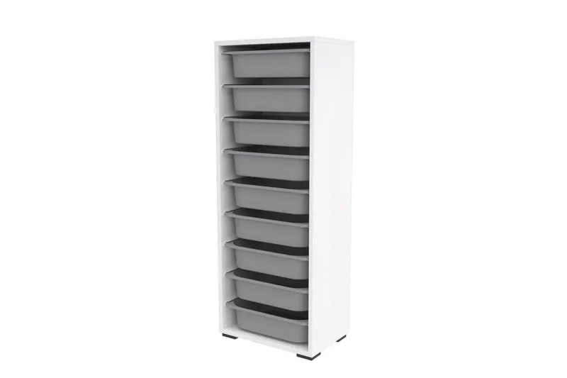 Flerbruks Kapasitetskap Stribor Hvit / Grå, Hvit / Grå