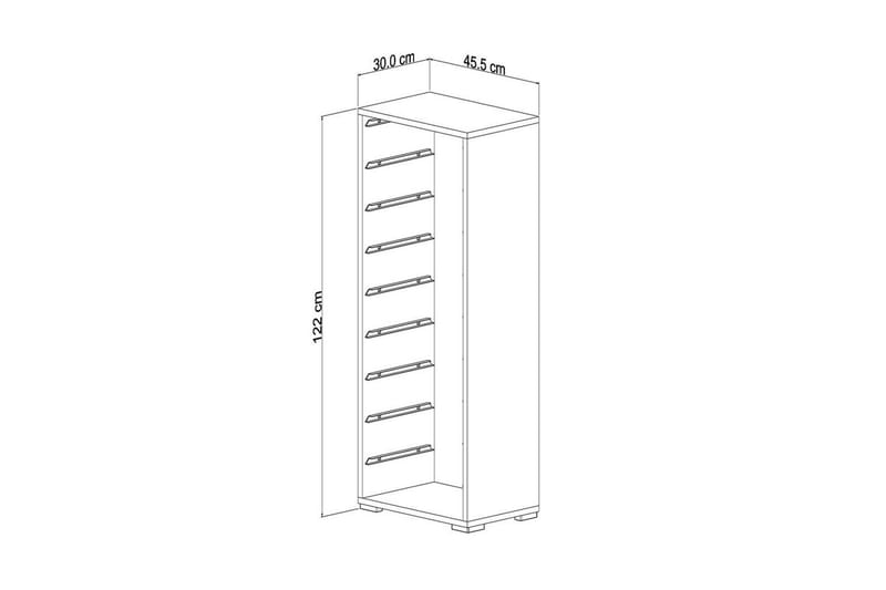 Flerbruks Kapasitetskap Stribor Hvit / Gul - Hvit / Gul - Oppbevaring - Oppbevaring til småting - Oppbevaringsbokser