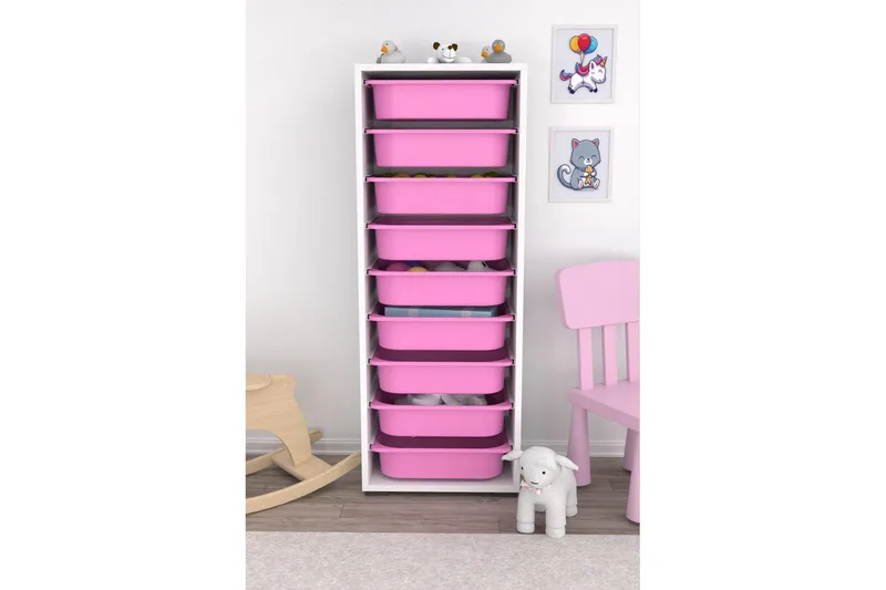 Flerbruks Kapasitetskap Stribor Hvit / Veyaa - Hvit / Veyaa - Oppbevaring - Oppbevaring til småting - Oppbevaringsbokser