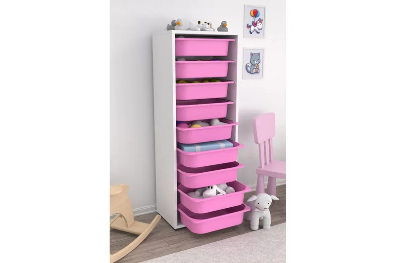 Flerbruks Kapasitetskap Stribor Hvit / Veyaa - Hvit / Veyaa - Oppbevaring - Oppbevaring til småting - Oppbevaringsbokser