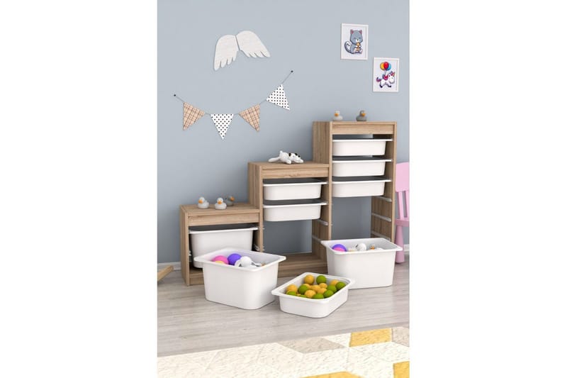 Flerbruks Kapasitetskap Swiss Sonomo Hvit - Sonomo Hvit - Oppbevaring - Oppbevaring til småting - Oppbevaringsbokser