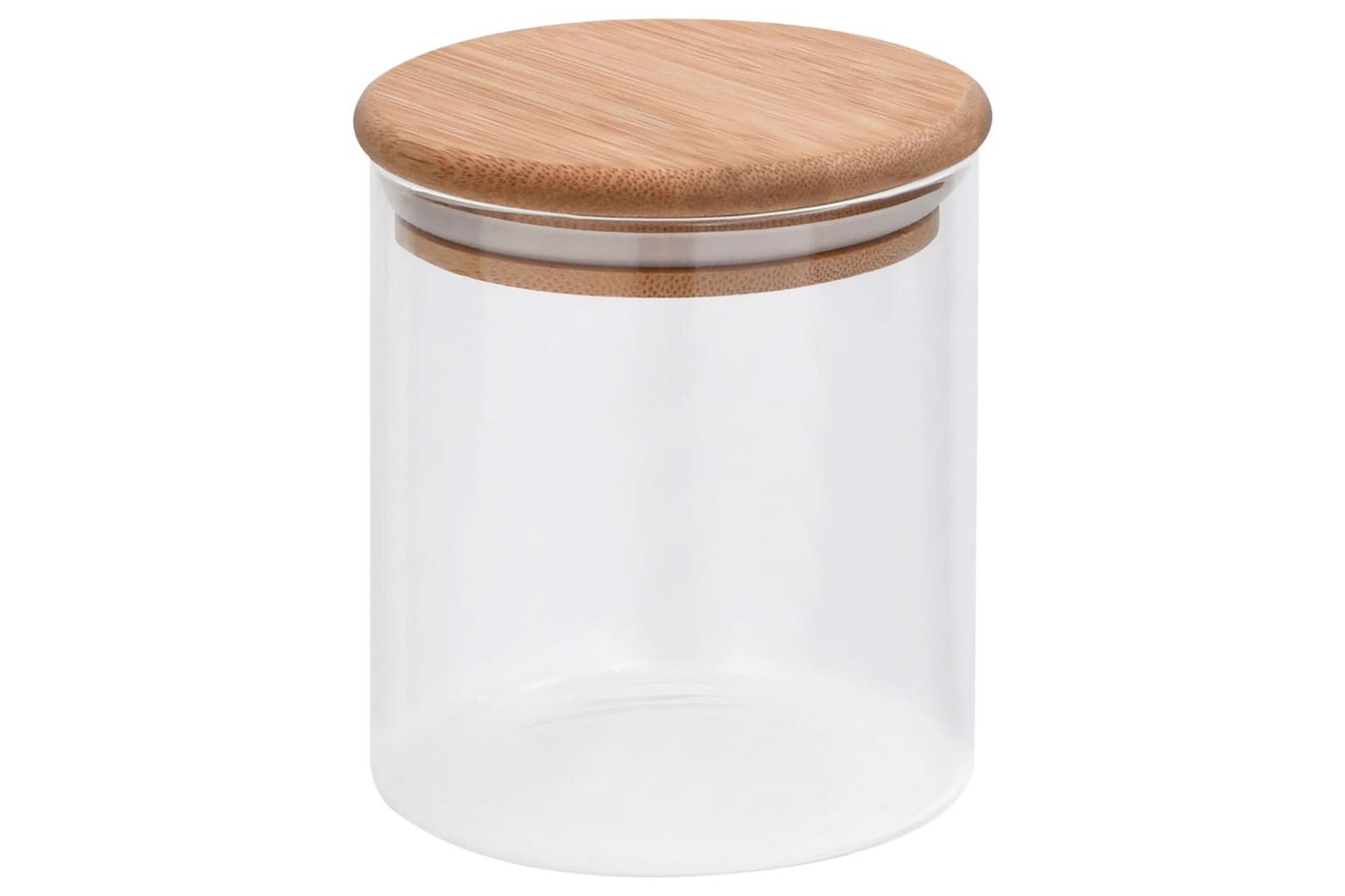 Glasskrukker med bambuslokk 6 stk 600 ml - Gjennomsiktig - Oppbevaring - Oppbevaring til småting - Oppbevaringskrukke