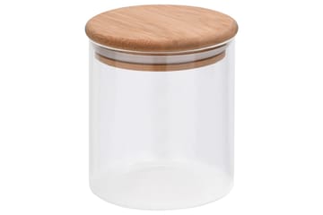 Glasskrukker med bambuslokk 6 stk 600 ml - Gjennomsiktig - Oppbevaring - Oppbevaring til småting - Oppbevaringskrukke