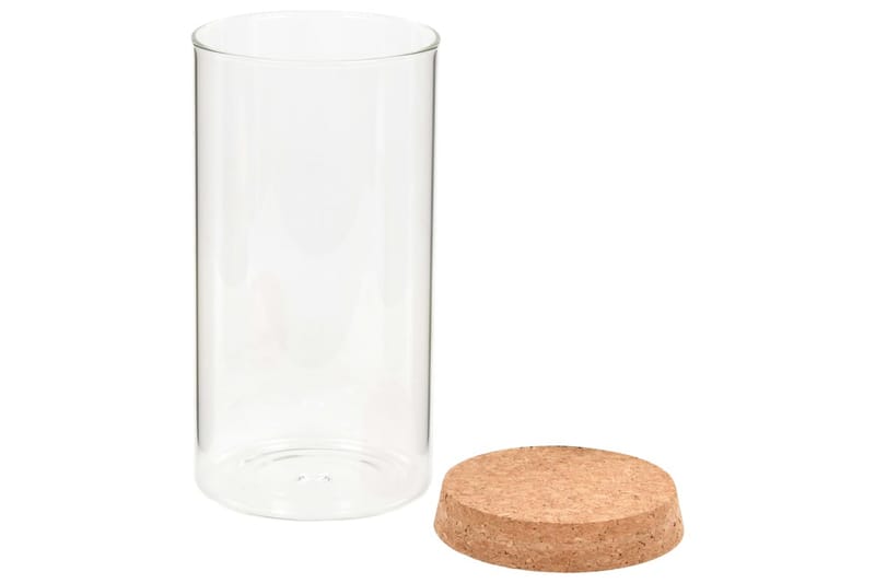 Glasskrukker med kork 6 stk 1400 ml - Oppbevaring til småting - Oppbevaringskrukke - Bokser & syltetøyglass