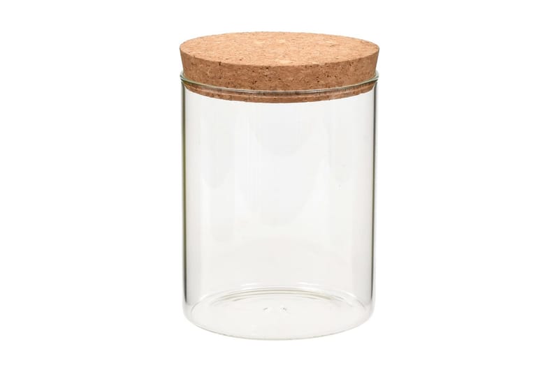 Glasskrukker med kork 6 stk 650 ml - Oppbevaring til småting - Oppbevaringskrukke - Bokser & syltetøyglass