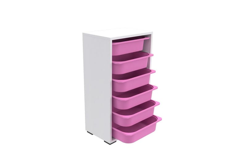 Kelix Oppbevaringsbokser 45,5 cm - Hvit/Rosa - Oppbevaring - Oppbevaring til småting - Oppbevaringsbokser