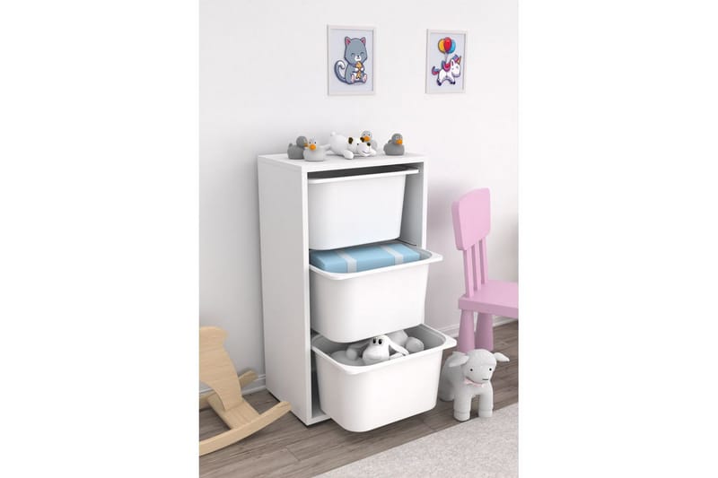Kelix Oppbevaringsbokser 45 cm - Hvit - Oppbevaring - Oppbevaring til sm�åting - Oppbevaringsbokser
