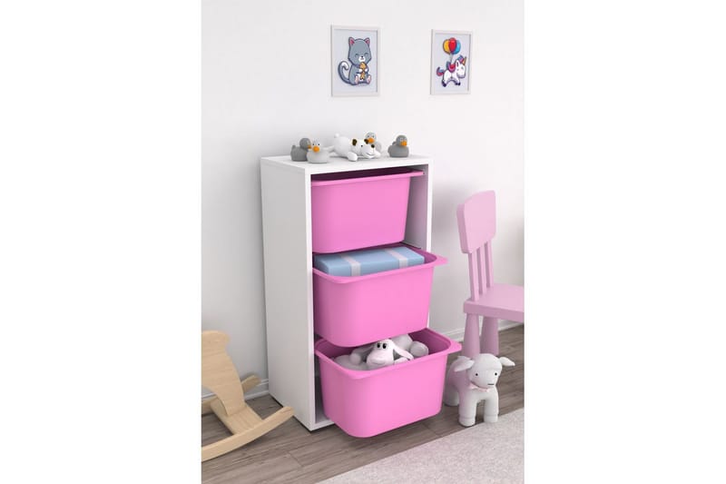 Kelix Oppbevaringsbokser 45 cm - Hvit - Oppbevaring - Oppbevaring til sm�åting - Oppbevaringsbokser