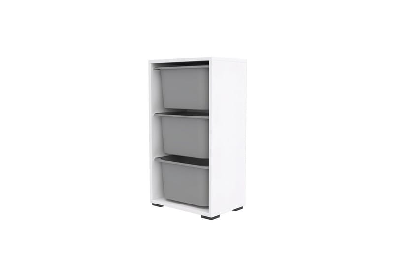 Kelix Oppbevaringsbokser 45 cm - Hvit/Grå - Oppbevaring - Oppbevaring til småting - Oppbevaringsbokser