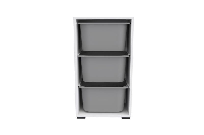 Kelix Oppbevaringsbokser 45 cm - Hvit/Grå - Oppbevaring - Oppbevaring til småting - Oppbevaringsbokser