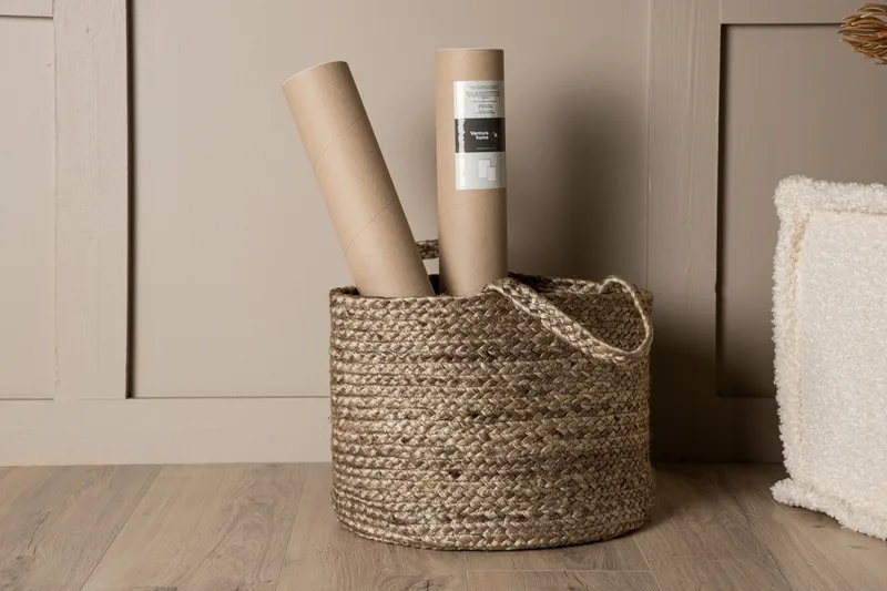 Bhopal Kurv Rund - Svart - Oppbevaring - Oppbevaring til småting - Kurver - Flettet kurv & rottingkurv