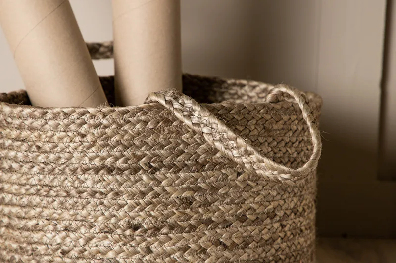 Bhopal Kurv Rund - Svart - Oppbevaring - Oppbevaring til småting - Kurver - Flettet kurv & rottingkurv